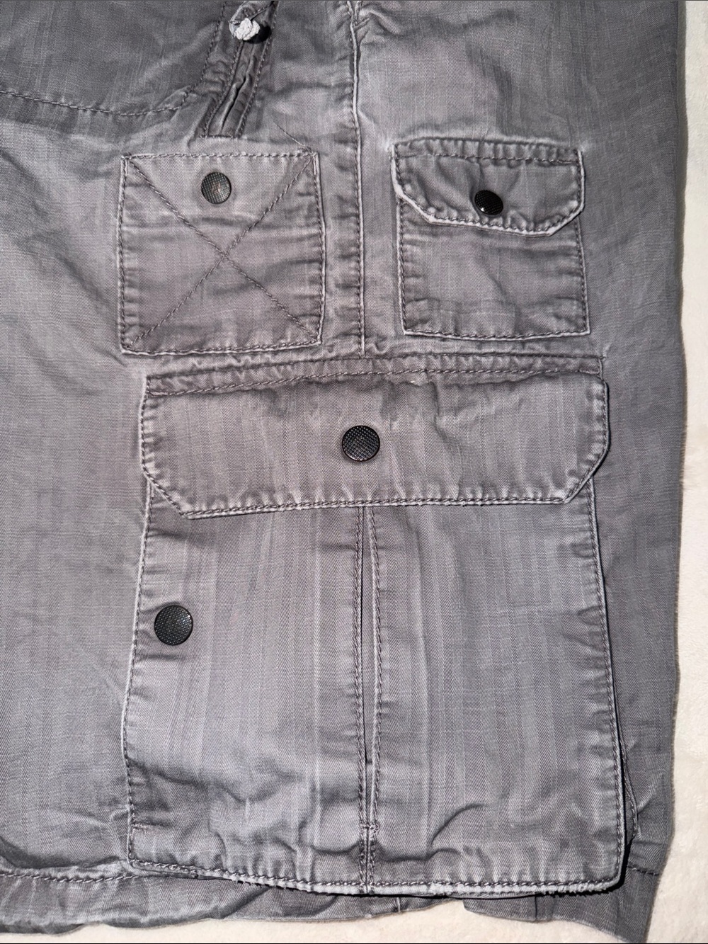 Old Navy Surplus Company Gray Cargo Shorts Mens W32 Vintage Fall ‘08 Utility Y2K - Picture 14 of 16